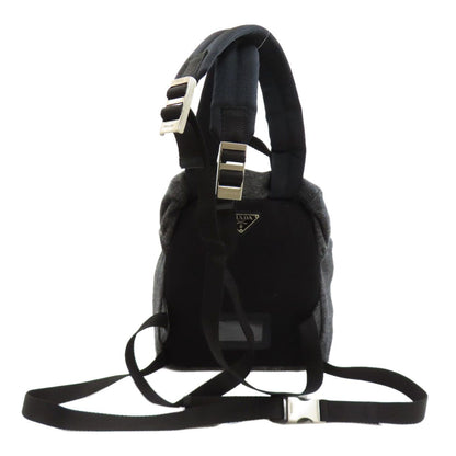 Prada Logo Backpack Wool — view 2