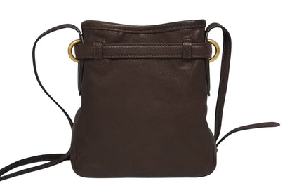Miu Miu Nappa Leather Pouch Shoulder Bag Brown Gold — view 3