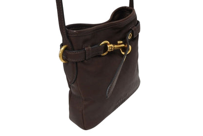 Miu Miu Nappa Leather Pouch Shoulder Bag Brown Gold — view 4