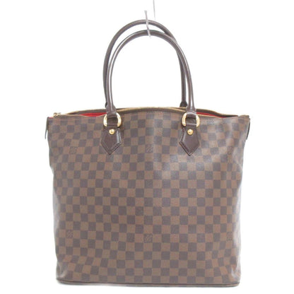 Louis Vuitton Damier Ebene Saleya GM Tote Shoulder Bag Brown