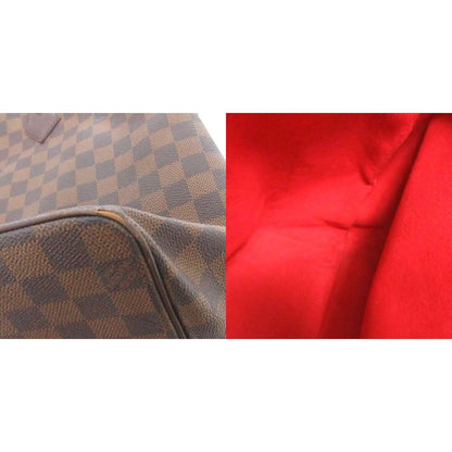 Louis Vuitton Damier Ebene Saleya GM Tote Shoulder Bag Brown — view 8