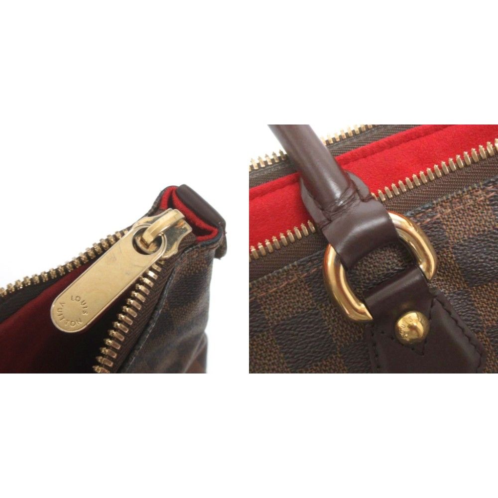 Louis Vuitton Damier Ebene Saleya GM Tote Shoulder Bag Brown — view 9