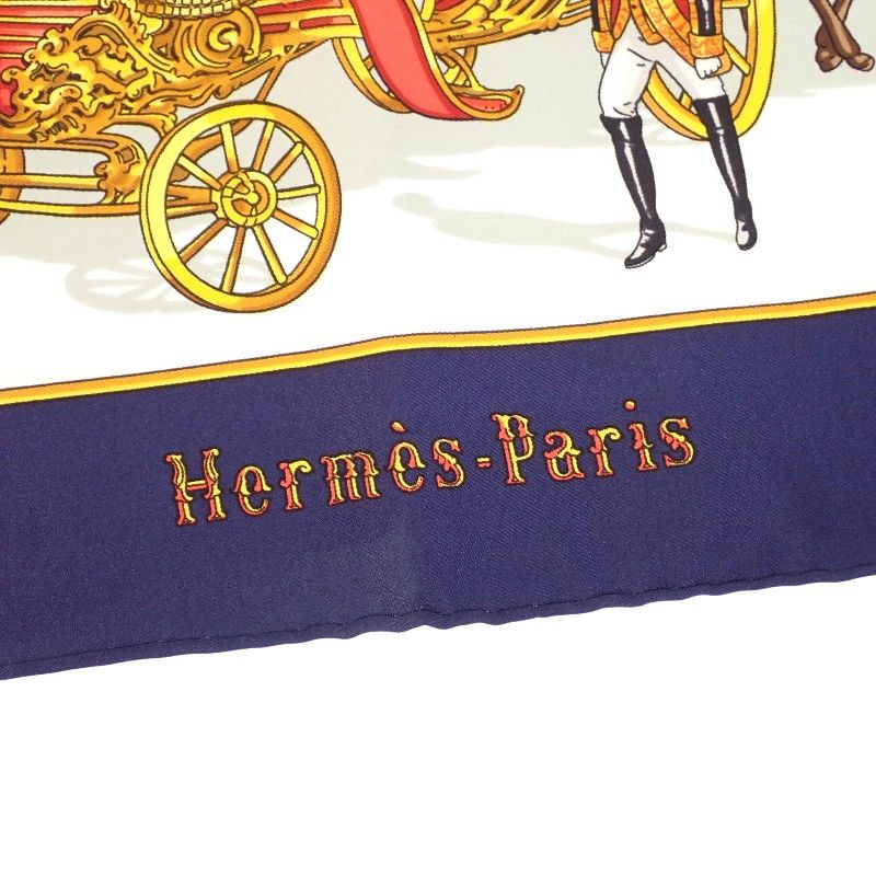 Hermes Carre 90 Grand Cortege A' Moscou Moscow March Scarf Silk Navy Multicolor — view 8