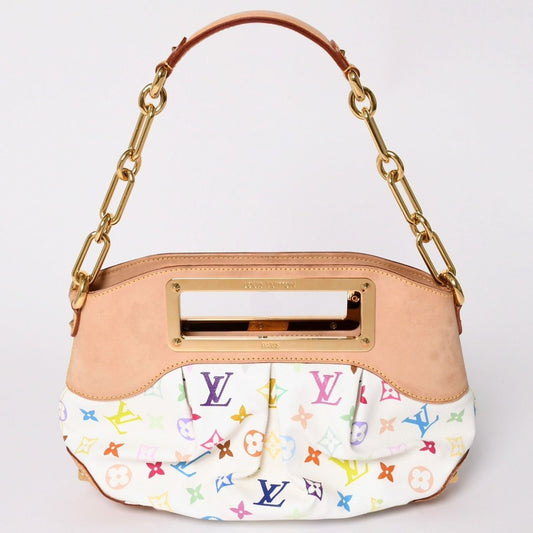 Louis Vuitton Monogram Multicolor Judy PM Takashi Murakami Handbag White