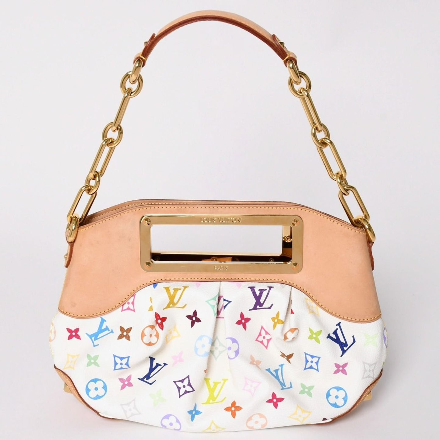 Louis Vuitton Monogram Multicolor Judy PM Takashi Murakami Handbag White — view 2