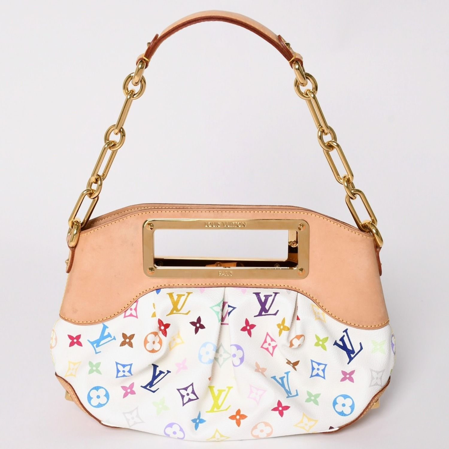 Louis Vuitton Monogram Multicolor Judy PM Takashi Murakami Handbag White — view 2