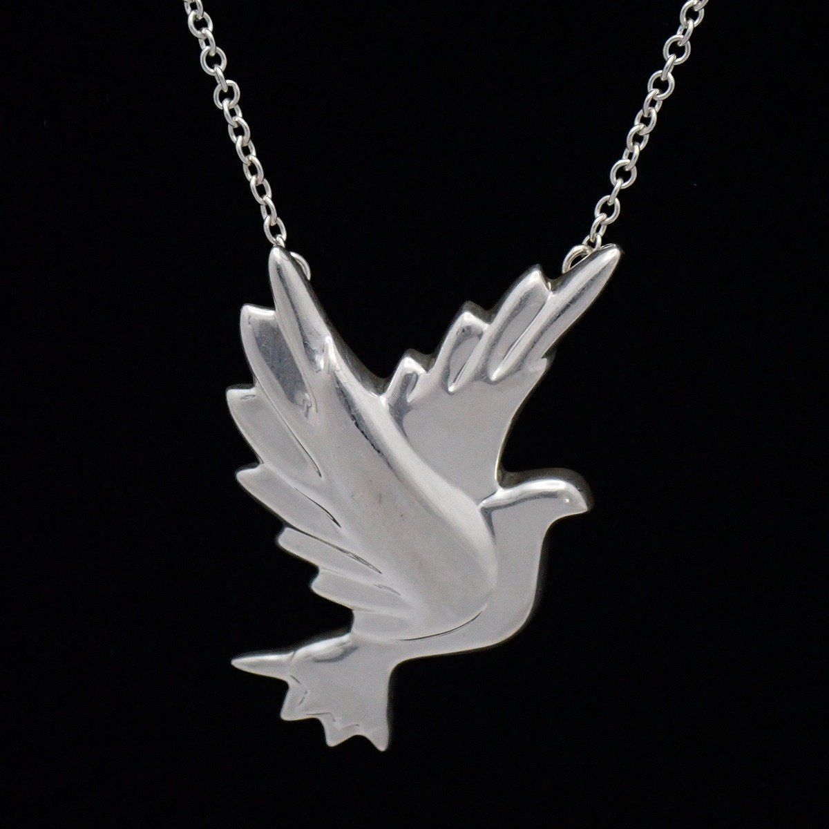 Tiffany & Co Dove Bird Motif Paloma Picasso Necklace 925 Sterling Silver — view 7