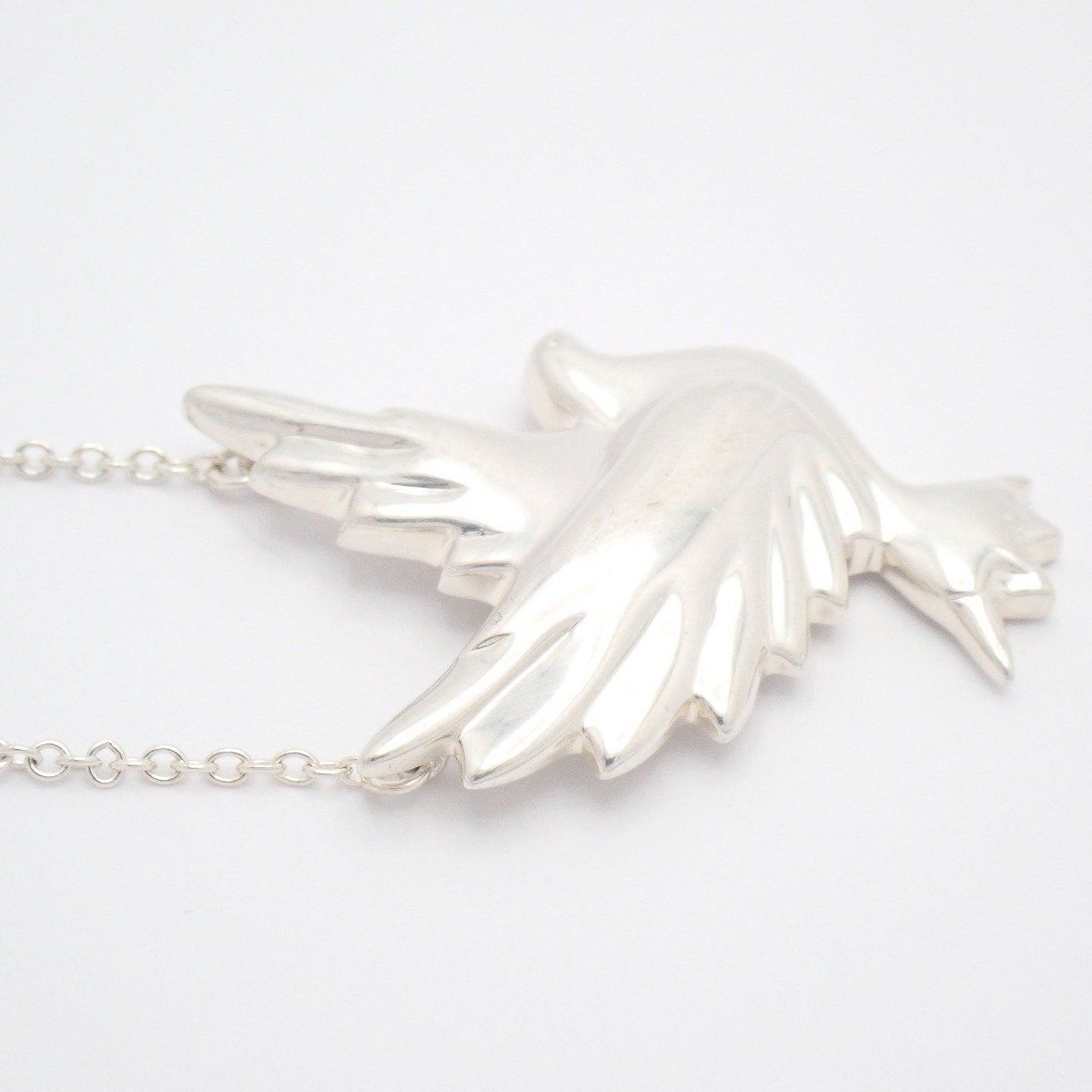 Tiffany & Co Dove Bird Motif Paloma Picasso Necklace 925 Sterling Silver — view 6
