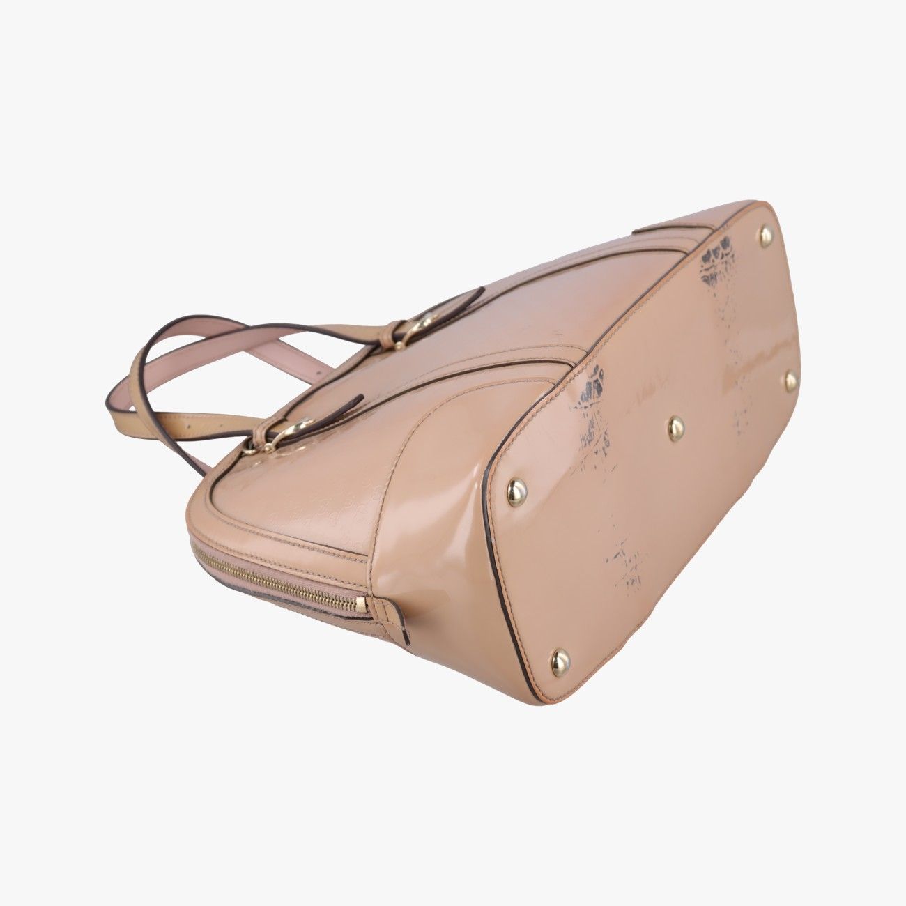 Gucci Micro Guccissima Beige Patent Messenger — view 7