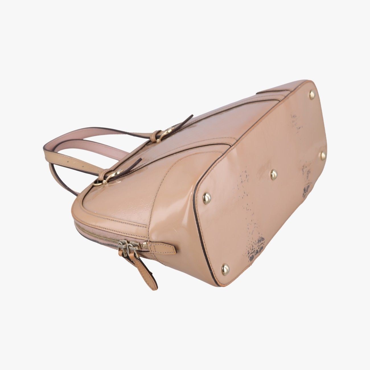 Gucci Micro Guccissima Beige Patent Messenger — view 5