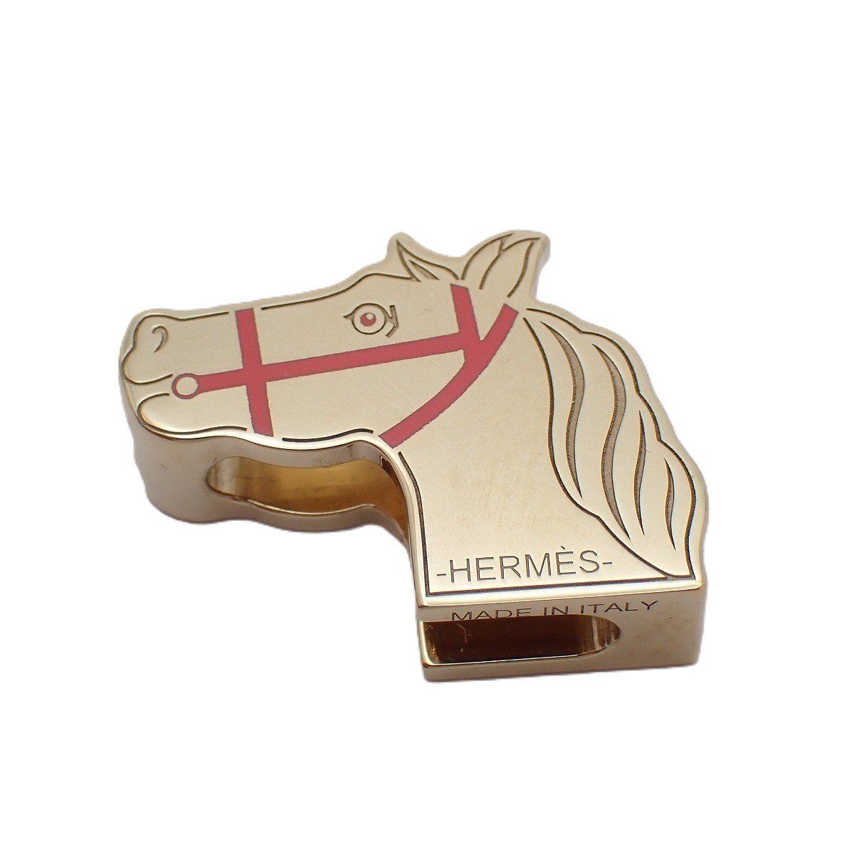 Hermes Kadrige Scarf Ring Gold Pink — view 2