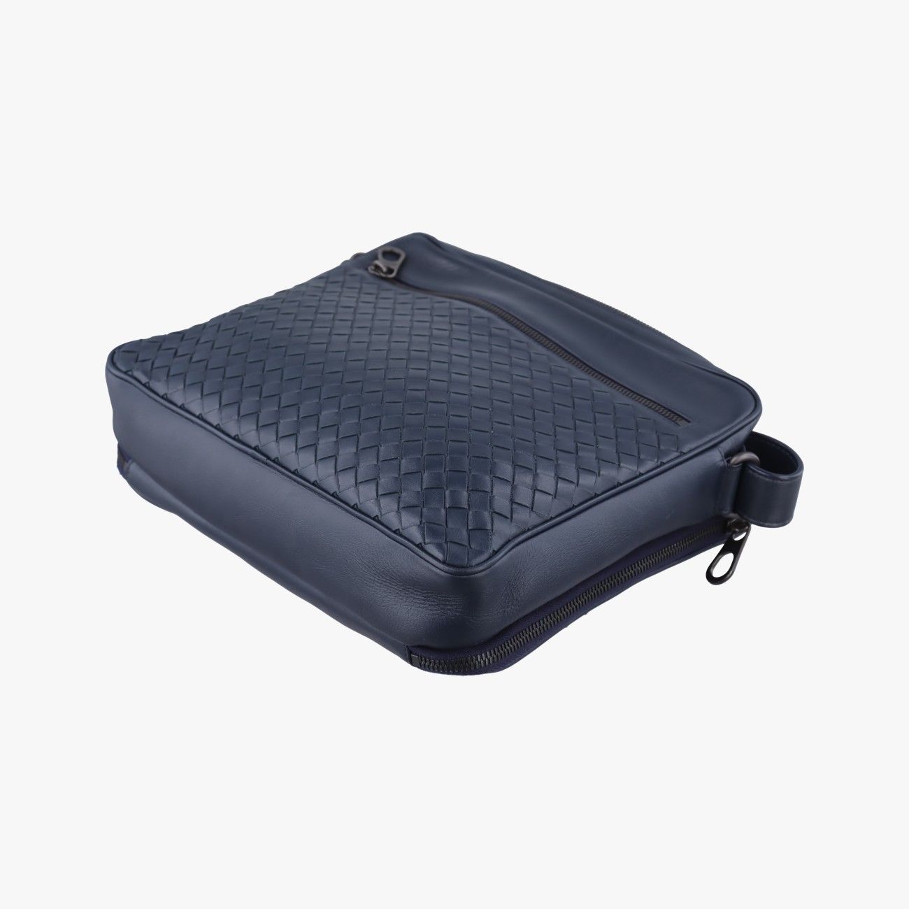 Bottega Veneta Intrecciato Navy Lambskin Tote — view 6