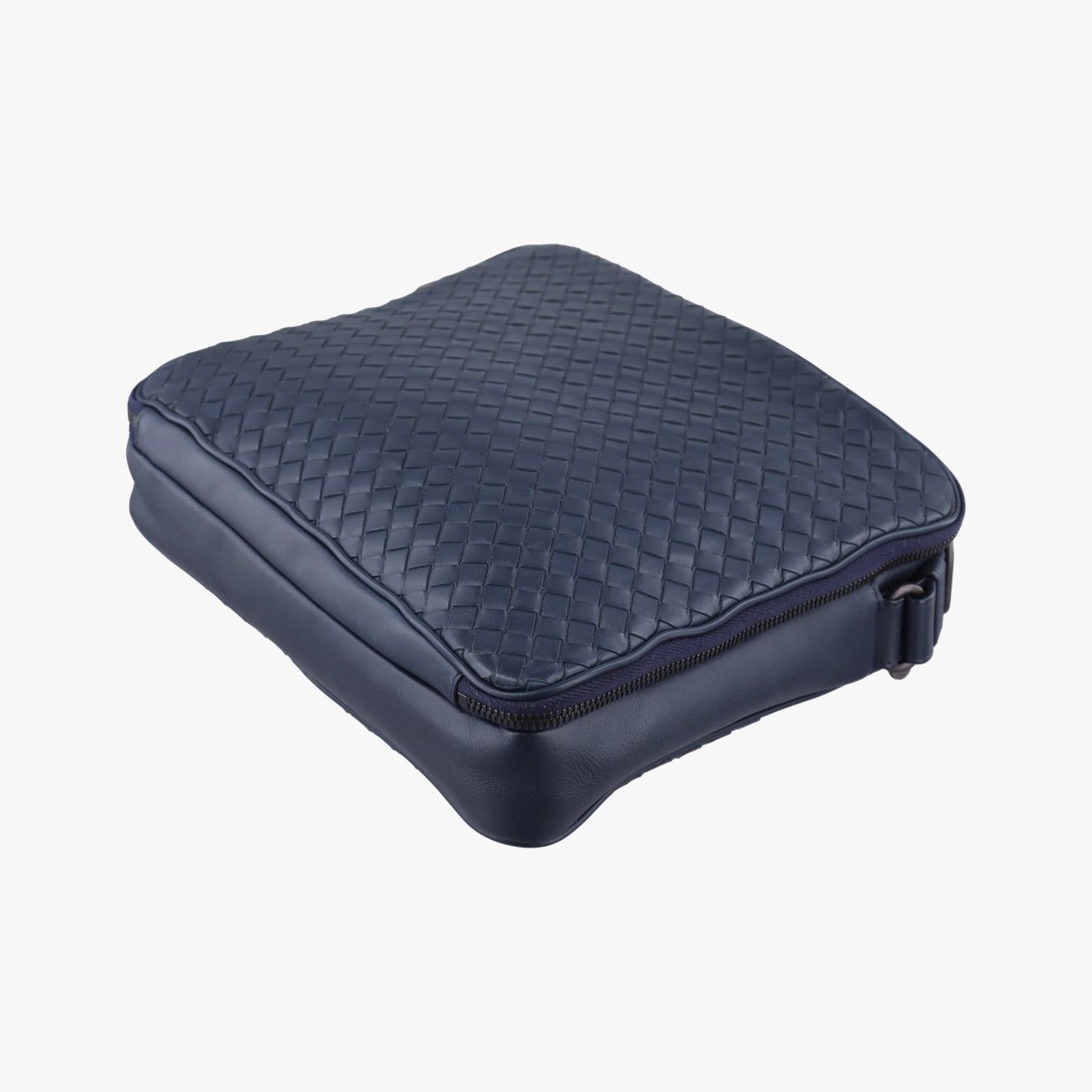 Bottega Veneta Intrecciato Navy Lambskin Tote — view 4