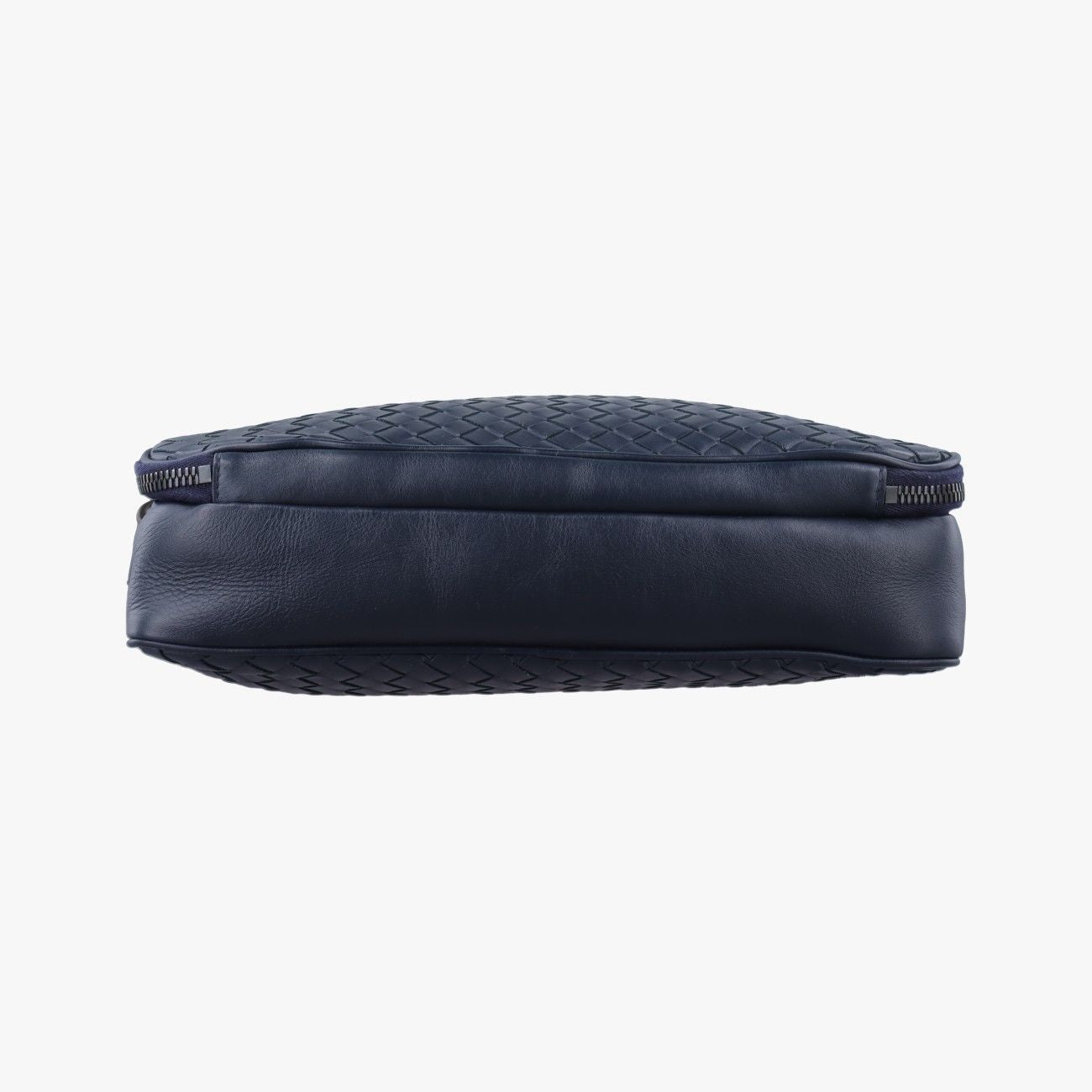Bottega Veneta Intrecciato Navy Lambskin Tote — view 3