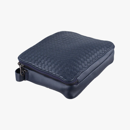 Bottega Veneta Intrecciato Navy Lambskin Tote — view 5