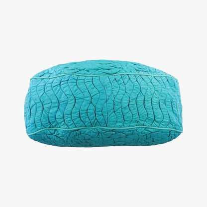 Versace Wave Shirred Hobo Blue Lambskin — view 3