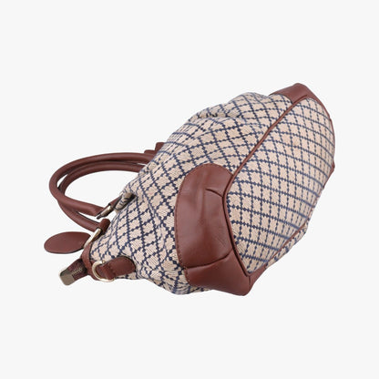 Gucci Ski Beige Leather Canvas Handbag — view 5