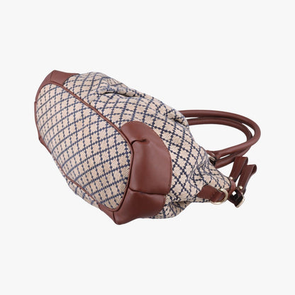 Gucci Ski Beige Leather Canvas Handbag — view 4