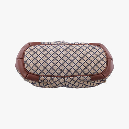 Gucci Ski Beige Leather Canvas Handbag — view 3