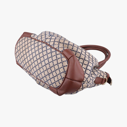 Gucci Ski Beige Leather Canvas Handbag — view 6