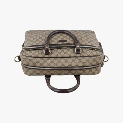 Gucci Business Brown Beige Canvas Tote — view 8