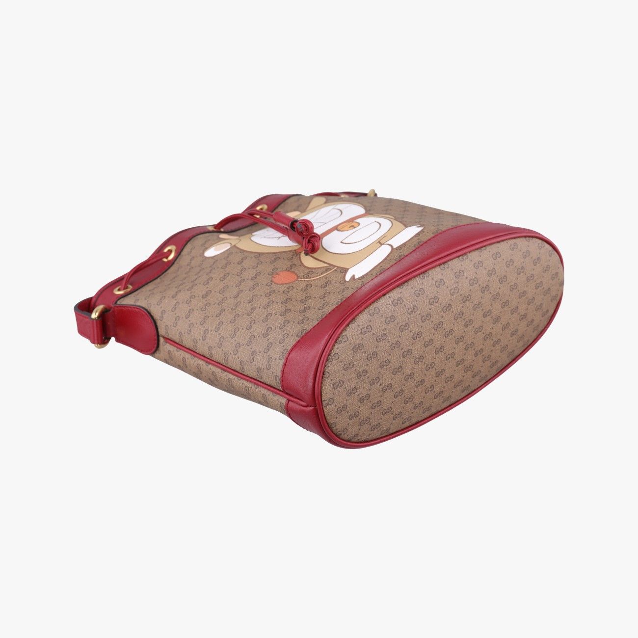 Gucci Doraemon Collaboration Brown Red Canvas Leather Messenger — view 5