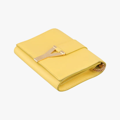 Saint Laurent Yves Laurenty Line Yellow Leather Messenger — view 4