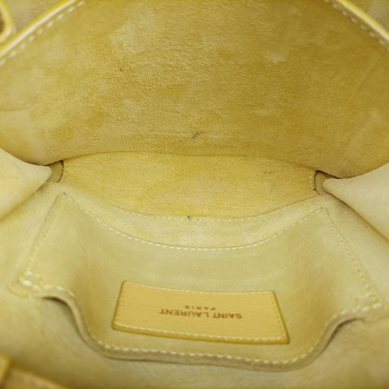 Saint Laurent Yves Laurenty Line Yellow Leather Messenger — view 9