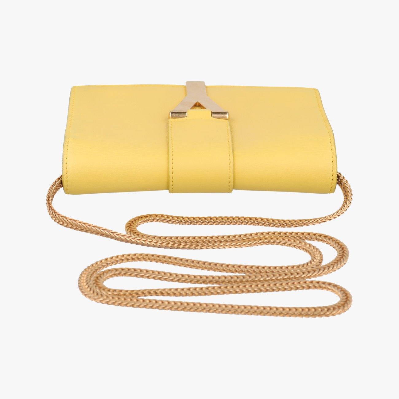 Saint Laurent Yves Laurenty Line Yellow Leather Messenger — view 8