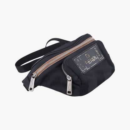 Fendi Pecan Amore Logo Black Canvas Handbag — view 5