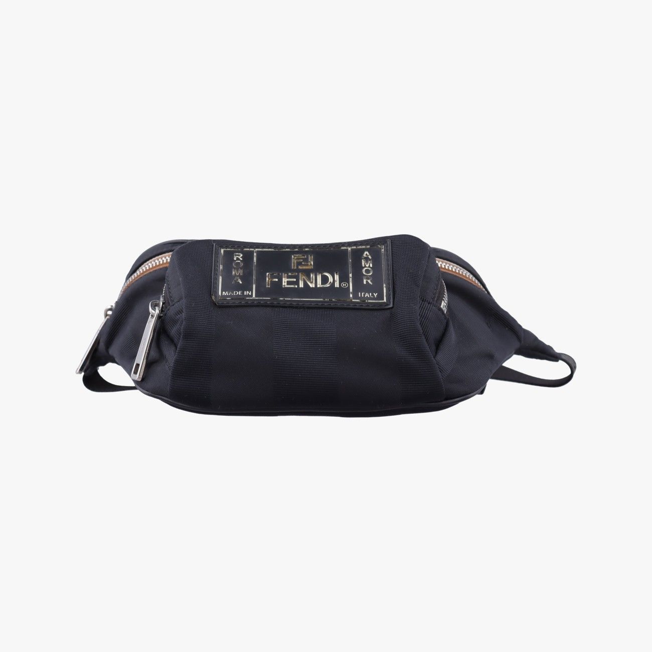 Fendi Pecan Amore Logo Black Canvas Handbag — view 3