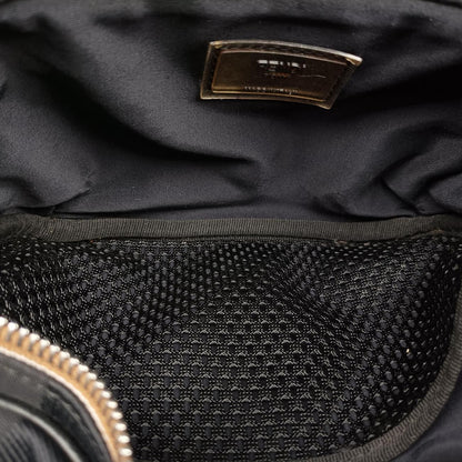 Fendi Pecan Amore Logo Black Canvas Handbag — view 9