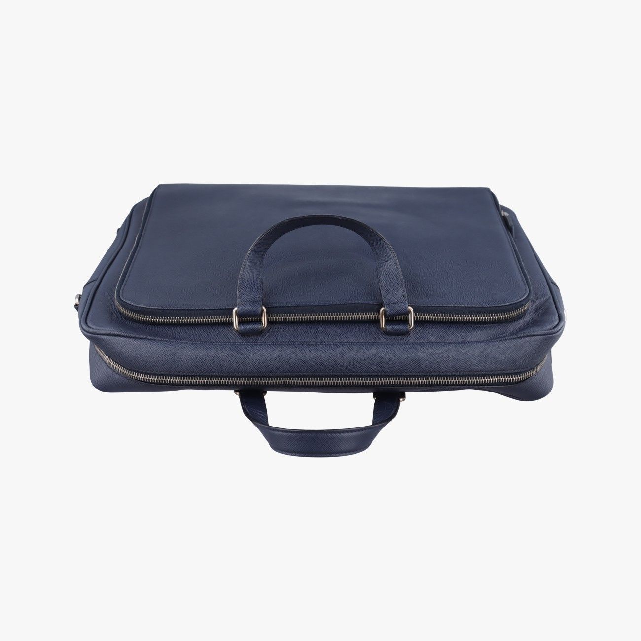 Prada Blue Black Saffiano Leather 164 7 Handbag — view 8