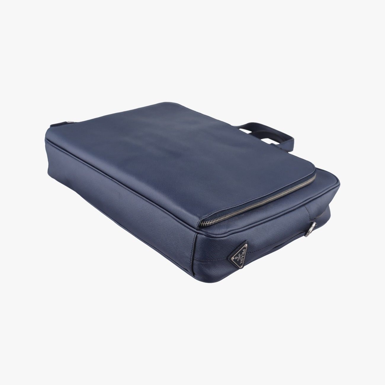 Prada Blue Black Saffiano Leather 164 7 Handbag — view 4