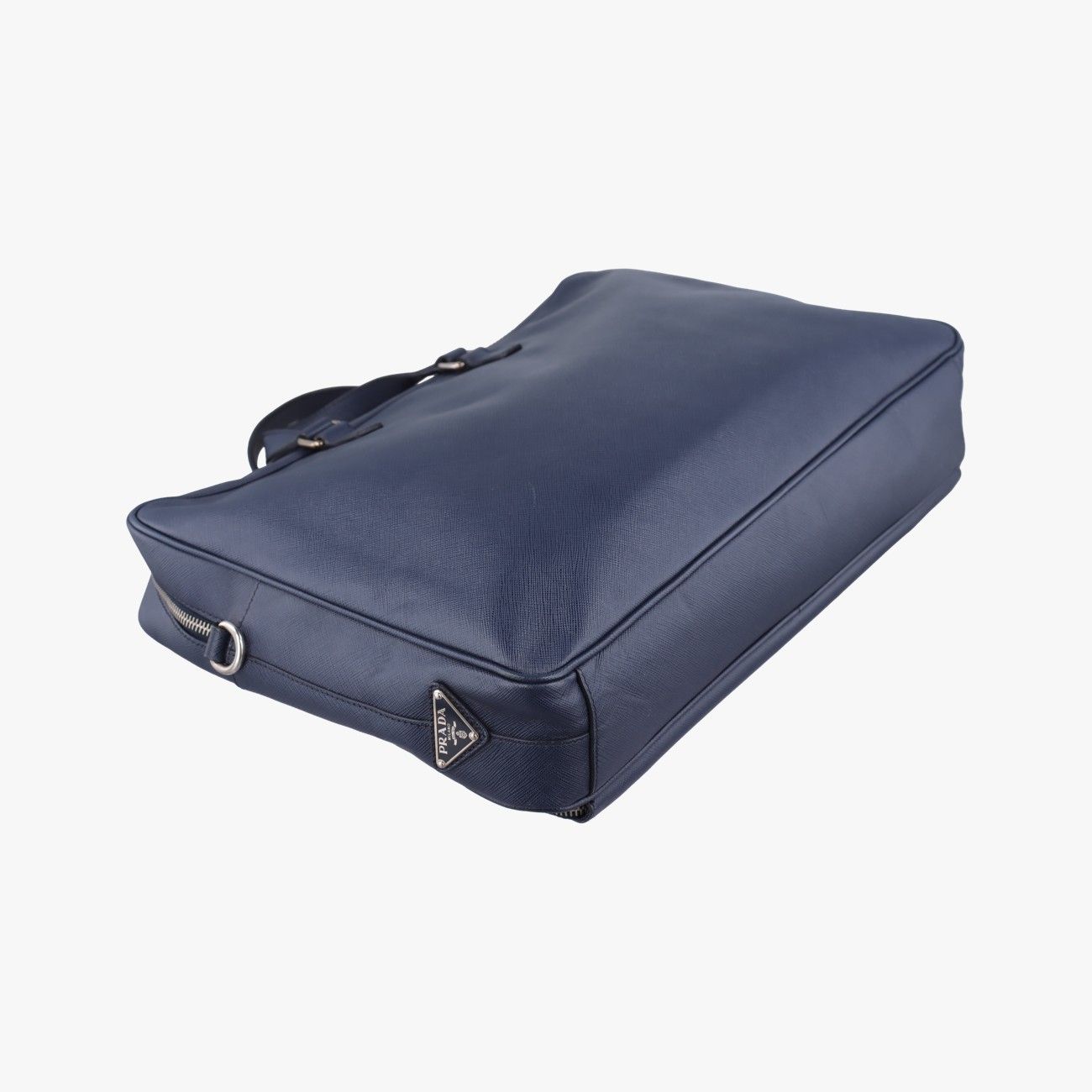 Prada Blue Black Saffiano Leather 164 7 Handbag — view 7