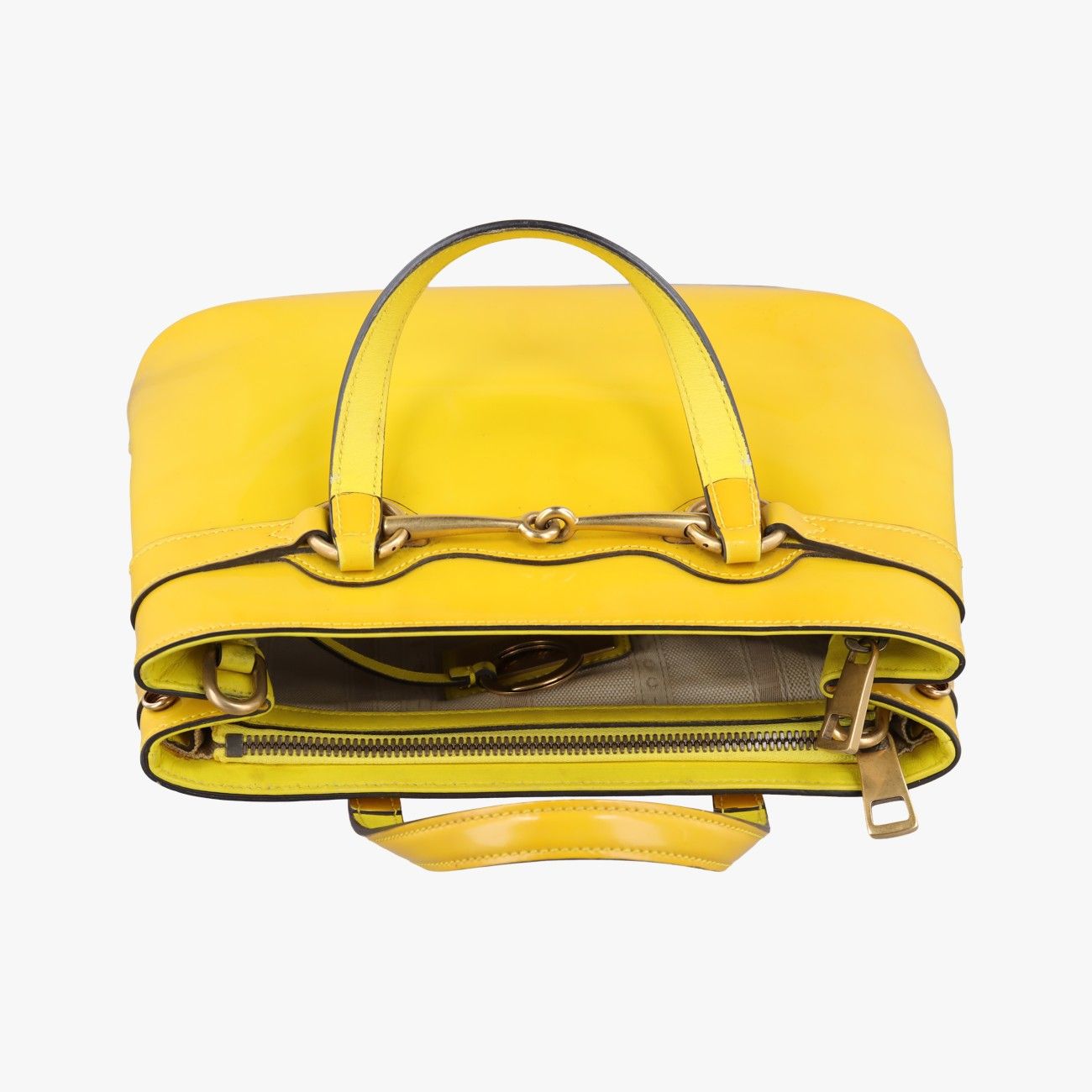 Gucci Bright Bit Yellow Patent Messenger — view 8