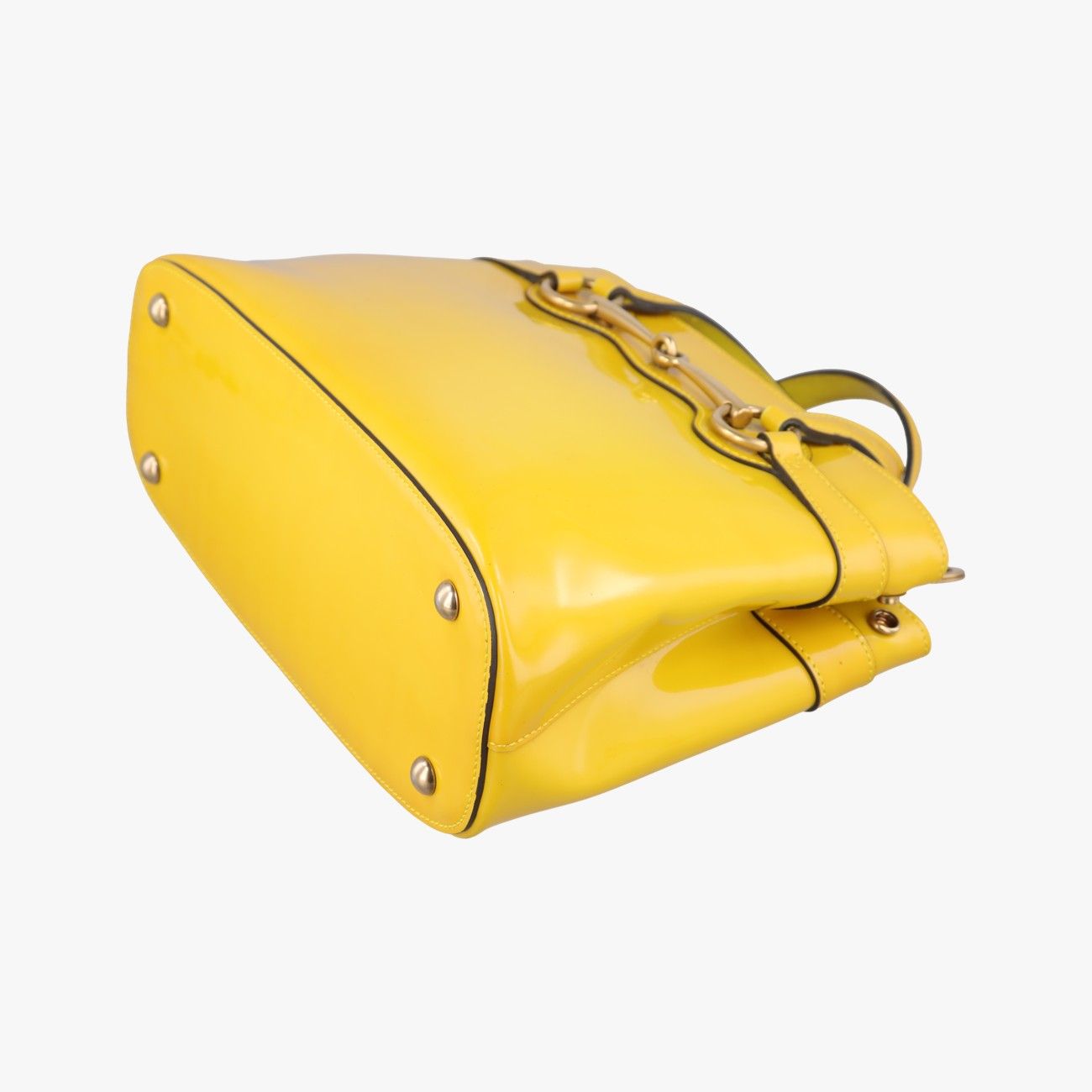 Gucci Bright Bit Yellow Patent Messenger — view 4