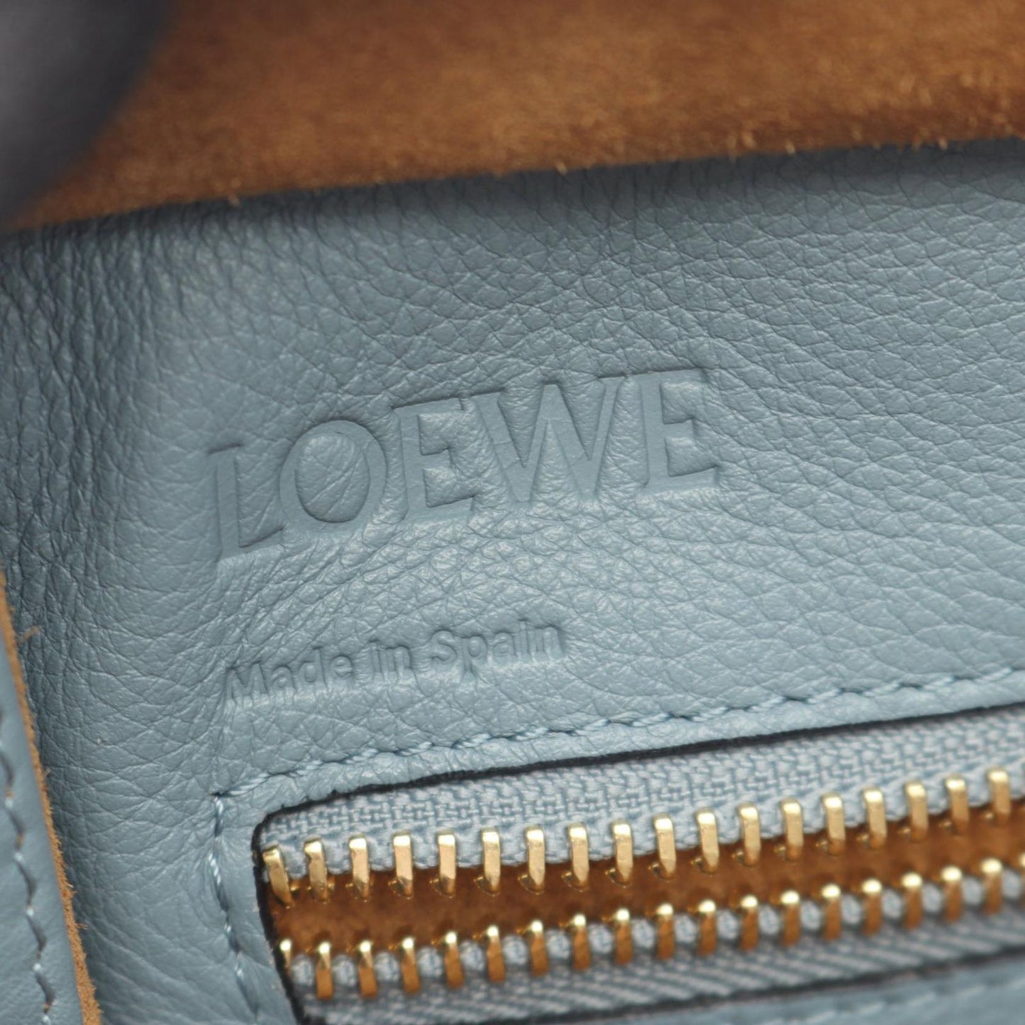 Loewe Handbag Amazona 28 2-Way Blue Gray Leather — view 4
