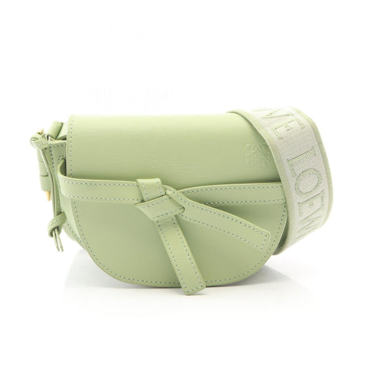 Loewe Shoulder Bag Gate Dual Mini Light Green Leather