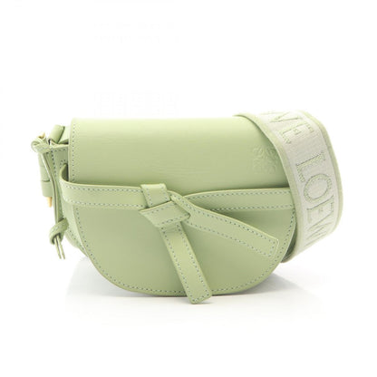 Loewe Shoulder Bag Gate Dual Mini Light Green Leather