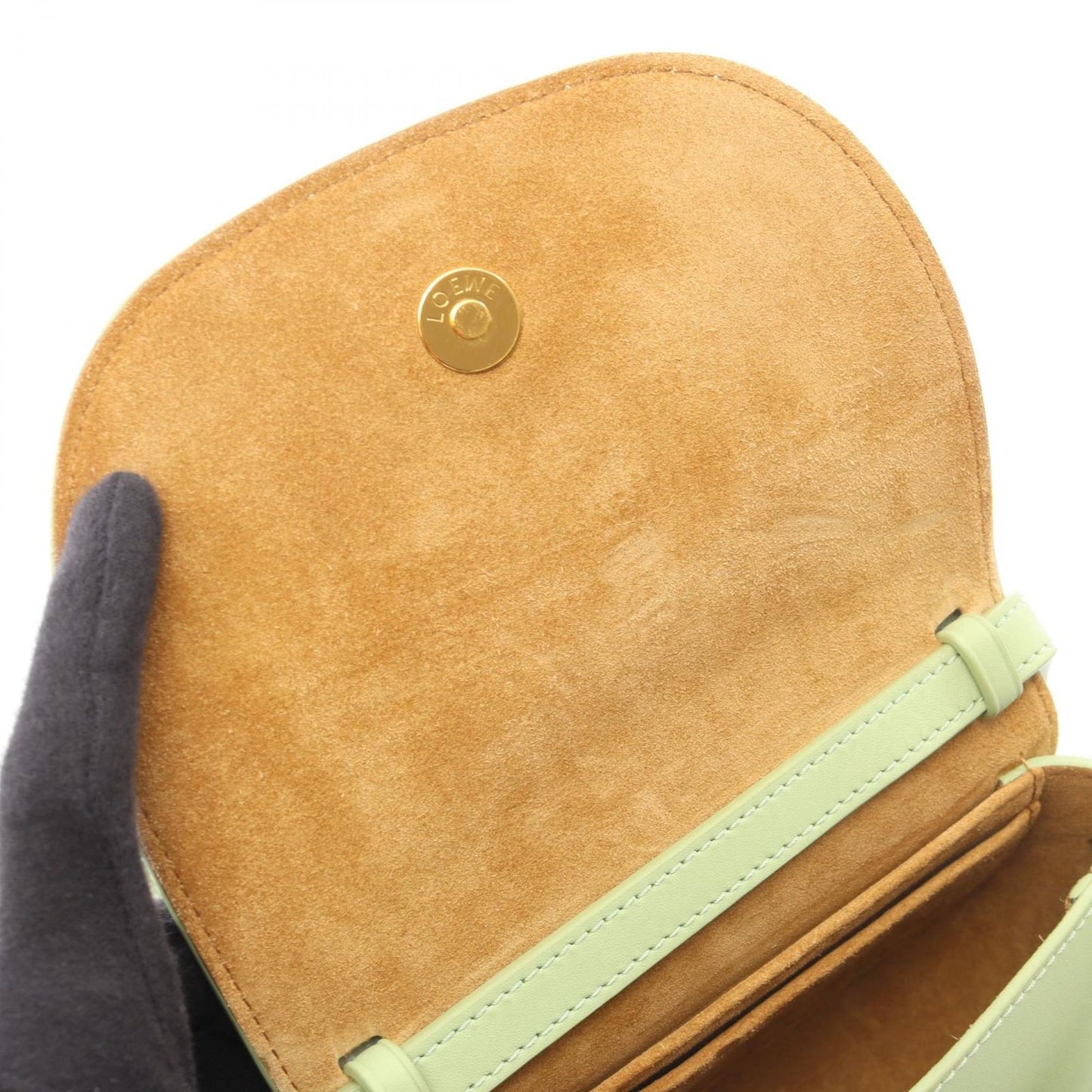 Loewe Shoulder Bag Gate Dual Mini Light Green Leather — view 5