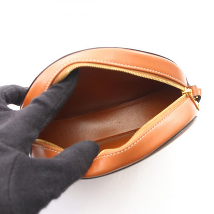 Celine Shoulder Bag Triomphe Oval Purse Cuile Brown Leather — view 3