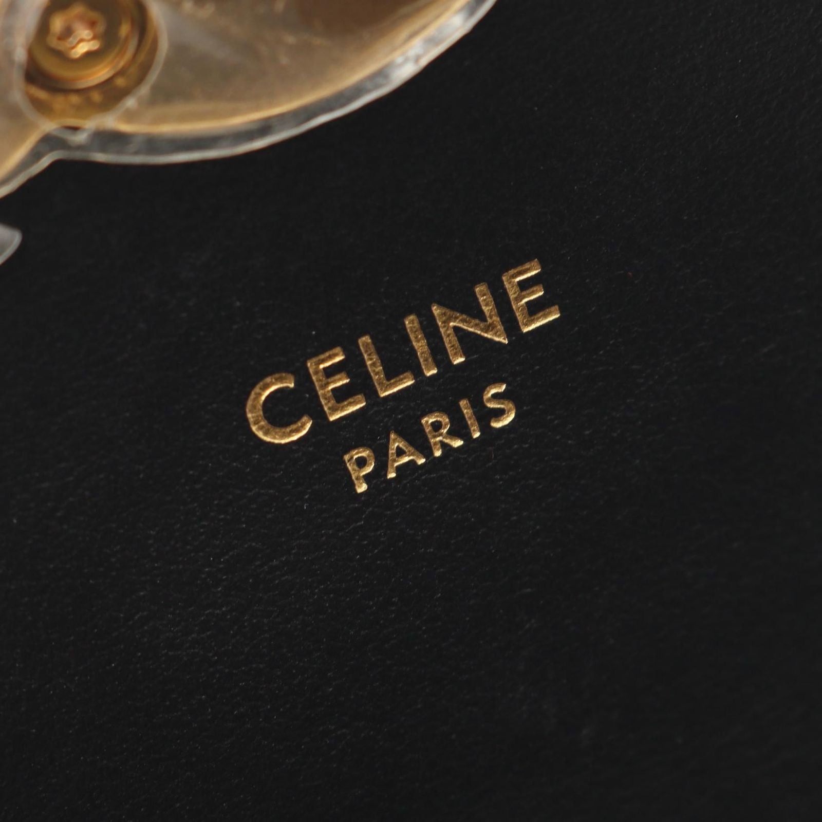 Celine Shoulder Bag Mini Claude Triomphe Black Leather — view 4