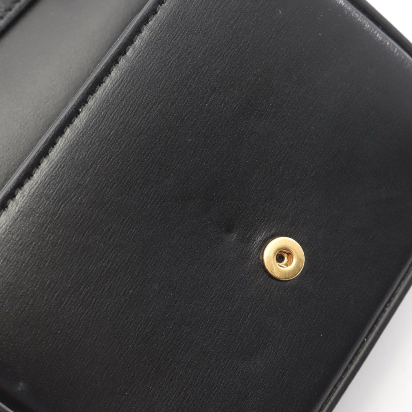 Celine Shoulder Bag Mini Claude Triomphe Black Leather — view 5