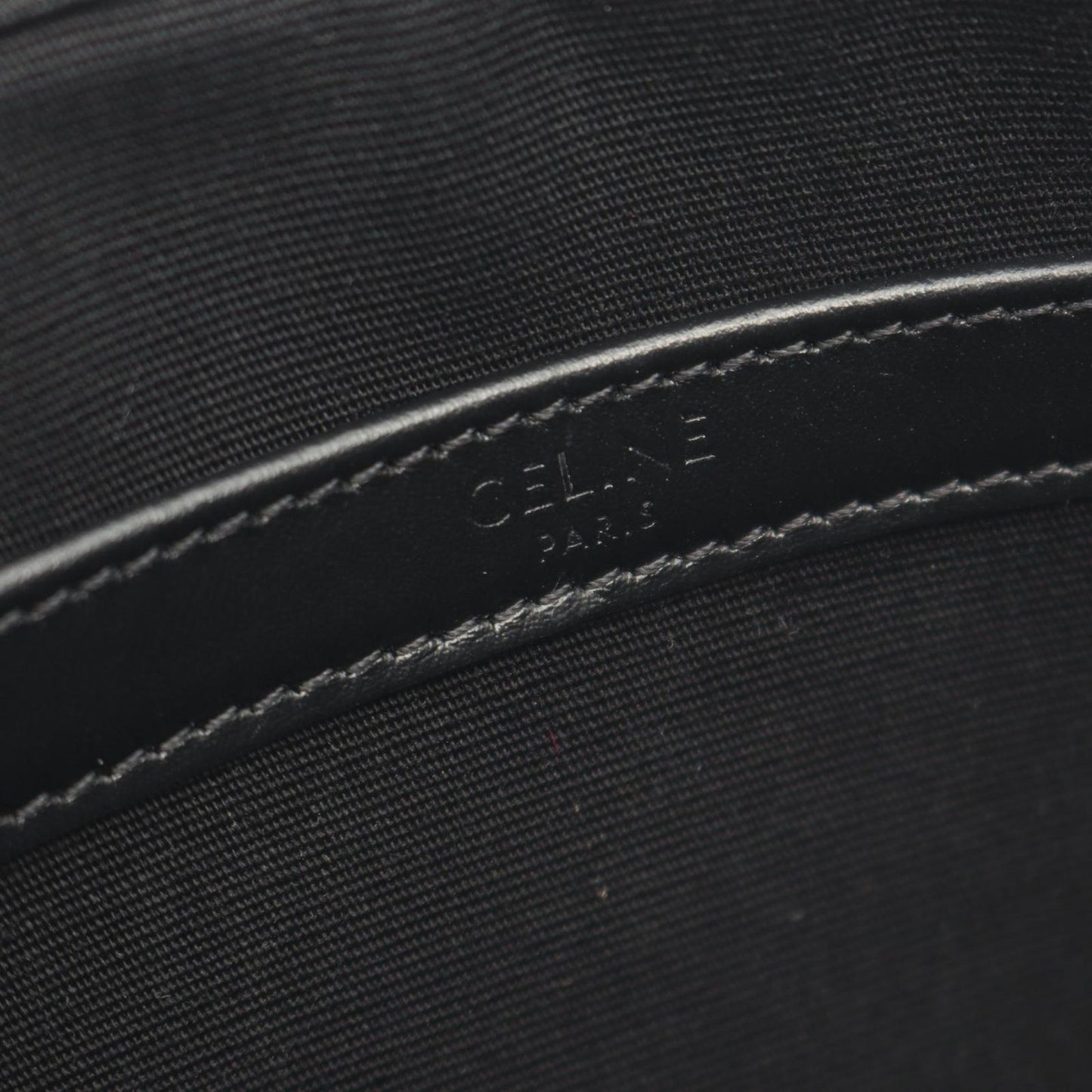 Celine Shoulder Bag Triomphe Black Canvas Leather — view 4