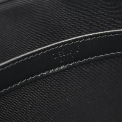 Celine Shoulder Bag Triomphe Black Canvas Leather — view 4