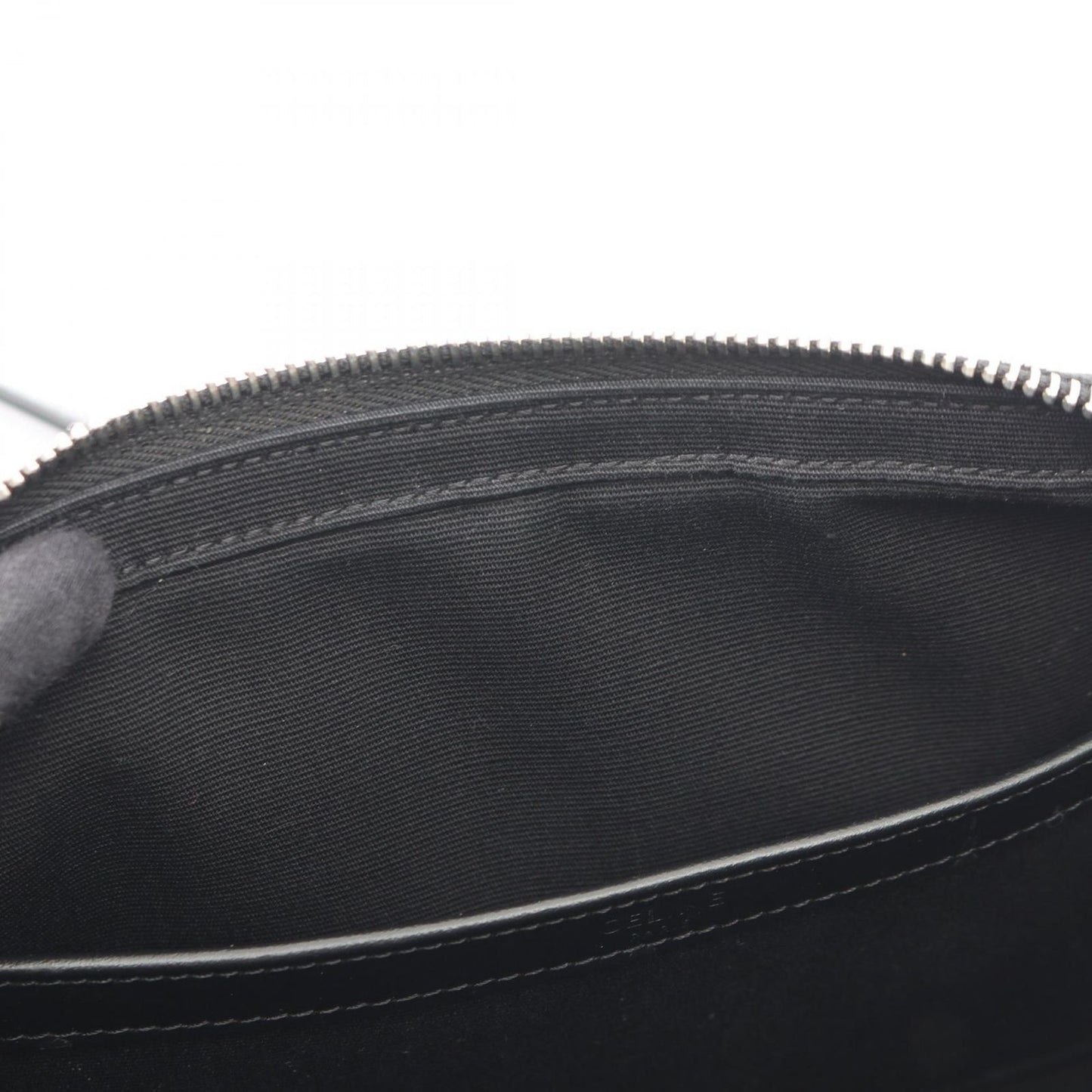 Celine Shoulder Bag Triomphe Black Canvas Leather — view 5