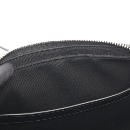 Celine Shoulder Bag Triomphe Black Canvas Leather — view 5