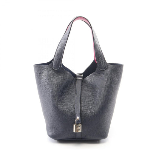 Hermes Handbag Picotin Lock MM Eclat Blue Nuit Rosepurple Leather