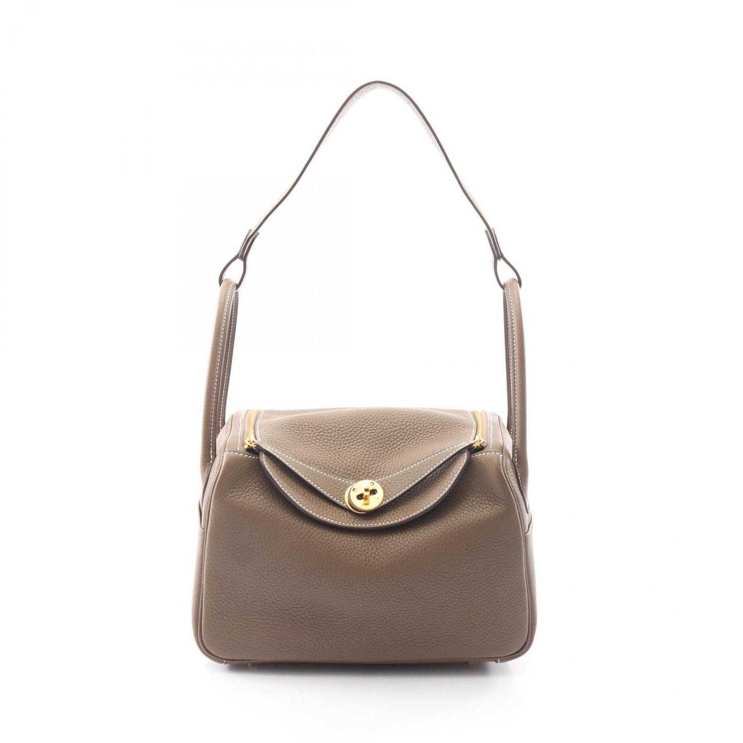 Hermes Shoulder Bag Lindy 26 Etoupe Leather